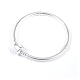 HLIANG Jewelry Schlangenketten-Anhänger, 100 % 925er-Sterlingsilber, passend für europäische Original-Armbänder, Schmuck, Damen-Geschenkarmbänder (Edelstein-Farbe: 9, Länge: 20 cm)