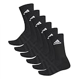adidas 6 Paar Cushion Crew Socken, Black, XL