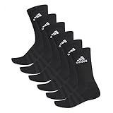 adidas 6 Paar Cushion Crew Socken, Black, XL