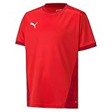 PUMA Jungen teamGOAL 23 Jersey jr T-Shirt, Red-Chili Pepper, 164