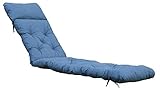 Ambientehome Deckchair Sitzkissen Sitzpolster Auflage für Liege, 195x49 cm blau/g