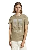 TOM TAILOR Denim Herren Print T-Shirt, 11863 - Silver Olive, L