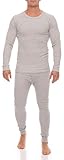 1 Langes Set Herren Thermo Unterwäsche Gr. 5 grau lange unterhosen männer lange männerunterwäsche thermo unterhose lang set 100 100% Baumwolle günstige preiswerte billige günstig preiswert billig M