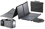 reVolt Stromspeicher: Powerbank & Solar-Konverter mit 100W Solarpanel, 156Ah, 500W (Photovoltaik Powerbank)