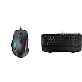 Roccat Kone AIMO Gaming Maus (hohe Präzision, Optischer Owl-Eye Sensor (100 bis 16.000 DPI)) & Horde AIMO Membranical RGB Gaming Tastatur (AIMO LED Beleuchtung, Präzisions-Tastenlayout) schw