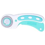 Rollschneider für Stoff, Rollschneider, Lederschneidewerkzeug zum Schneiden von Leder, Kunststoffschneidpapier, Stoff Leder DIY Werkzeuge(blue)