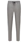 BOSS Herren Bardon1 Slim-Fit Hose aus melierter Schurw