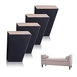 ZYQHJKLHK Ersatzmöbel Füße Holz Lot von 4, Küchenschrank Füße, Füße für Sofa, Couch, Bett, Loveseat,