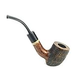 LEZDPP Tabak Pfeifen Heather Holzpfeife Tabelle Eimer Echtholz Tabelle Rohr 9mm Filter Rohr-Mann-Geschenk Pfeife (Color : Sinan Pipe B)