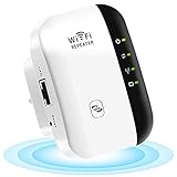 HOTSO WiFi Repeater WiFi Range Extender WiFi Signal Booster 2.4GHz 300Mbps Mini Portable Repeater Netzwerk Access Point WiFi Universal EU Stecker LAN Port WPS