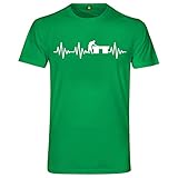 Herzschlag Billard T-Shirt | Billiards | Poolbillard | Snooker | Queue | Tisch Grün M