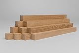 10er-Set Holzleiste - Eiche gehobelt - 25/25/500 mm, 25 x 25 x 500