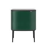 Brabantia Mülleimer, Stahl, Pine Green, 36 L