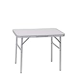 WOLTU Campingtisch Klapptisch Alu Gartentisch Arbeitstisch Balkontisch Reisetisch,75x55x25,5-58,5cm, Tischplatte aus MDF CPT8131w