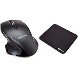 Amazon Basics - Mini-Gaming-Mauspad & Ergonomische kabellose Maus mit Schnell-Scrolling, Normale Größ