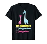 Ich bekomme einen kleinen Bruder, kleine Schwester - Süße Giraffe T-S