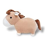 WEIWEIDA Gefüllter Plüsch - Gefülltes Pony Plushie - Plüschiges und matschiges Spielzeug Kuscheltier Braun 30