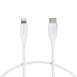Amazon Basics - USB-C-auf-Lightning-Kabel, MFi-zertifiziertes Ladekabel für iPhone 12/12 Pro/12 Pro max/11/11 Pro/11 Pro max/X/XR, für Typ-C Ladegeräte, Unterstützt Power Delivery, Weiß, 0,3