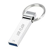 USB Stick 2TB Tragbarer USB 3.0 Flash Laufwerk Metall Hochgeschwindigkeits 2000GB Externe Daten Speicherstick mit großer Kapazität für PC/Laptop