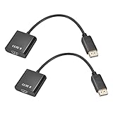 sourcing map 2Stk.Active Displayport zu HDMI Kabel aktiver DP zu HDMI Adapter Kabelkonverter von Stecker zu Buchse für Laptop Desktop PC zu Monitor Projektor TV