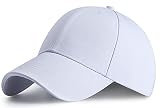 Tybiky Unisex Kappe Outdoor Baseball Cap Damen Sonnenhut Verstellbar Mützen Erwachsenen Mütze Casual Cool Mode Baseballmütze Hip Hop Flat Hüte Herren Baseballkappe, Weiß