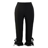 COSDREAMER Basil Damen Pants Schwarz 7-Punkt Pants, Schw