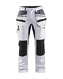 BLÅKLÄDER Maler Arbeitshose 19101000 für Herren Weiß/Schwarz Malerhose Größe C50