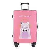 QIXIAOCYB Universal-Rad-Reise-Code-Box-Student-Gepäckjunge und -mädchen-Trolley-Kasten pink 22 Zoll (Color : Pink, Size : 24 inches)