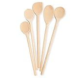 SOHFA 5er Kochlöffel Set aus Buchenholz: Küchenhelfer Set zum Kochen nachhaltig MADE IN EUROPE | 25-32cm Holzkochlöffel - inkl. Kochlöffel mit Spitze und ex