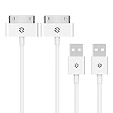 JETech USB Kabel Kompatibel iPhone 4s, iPhone 4, iPhone 3G/3GS, iPad 1/2/3, iPod, 2 Stück, Weiß