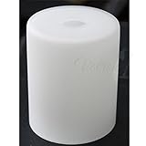 Ersatzglas Leuchtenschirm Lampenglas Ø80mm - G9, Opalglas Zylinder. weiß