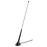 Hama DAB DAB+ Auto Antenne für Digitalradio Empfang (Magnetantenne zur Dachmontage, Band III, L-Band, Länge 28,5 cm, SMB (f)-Stecker) Kfz Magnetfußantenne) schw