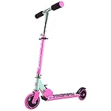 Best Sporting Scooter 125er Rolle, Basic Tretroller für Kinder, klappbar, ABEC-5 Kugellager, Farbe pink/weiß