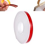 TPE Selbstklebend Kantenumleimer, Furniture Veneer Edge Tape Edging, Kantenschutzprofil, Kein Erhitzen erforderlich, für Möbelbauplatten und Regalbretter Restaurierung (14mm 3M,Weiß)