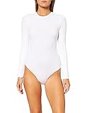 Amazon-Marke: MERAKI Damen Body aus Baumwolle, Weiß (White), L, Label: L