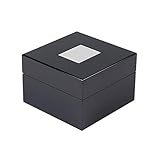 Aufbewahrungsgeschenke Uhrenbox Watch Storage Case Watch Display Organizer Einzelschlitz for Reisen Graues Nylon (Color : Black, Größe : 13.5 x 13.5 x 9cm)