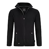 Northster Herren Fleece Jacke Outdoor Freizeitjacke zum Wandern und Trekking, schwarz, 5XL