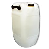 Wilai 60L Getränke- Wasserkanister Natur mit Schraubdeckel (DIN 71) | Lebensmittelecht | Tragbar mit 3 Griffen | Indoor und Outdoor | BPA F