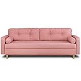 konsimo. ERISO Sofa mit Schlaffunktion – Komfortabel und Praktisch Schlafcouch mit Bettkassen – Tagesbett 220 cm - Couch 3 Sitzer für Wohnzimmer, Jugendzimmer –