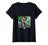 Damen Jurassic Park Ian Malcolm Life Finds A Way Photoreal T-Shirt mit V