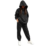 KGLHTYU Damen Trainingsanzug Jogginganzug Sport Freizeit Hoodie & Jogginghose Sweatshirts 2-teilige Outfits mit Kapuze für Frauen Freizeitanzug