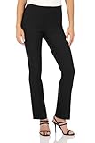 Rekucci Damen-Hose Ease Into Comfort mit geradem Bein und Bauchkontrolle -  Schwarz -  40 H
