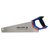 DEXTER - Handsäge - Säge 400 mm - gehärtetes Stahlblatt - Holzsäge - dreifach geschliffener Verzahnung - 3,15 Zähne/cm - 90° - Rostfrei - mit Bi-Material G