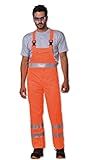 LOGICA Latzhose mit hoher Sichtbarkeit, Farbe Orange, 240 g, Größe 3XL