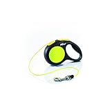 flexi New NEON XS Seil 3 m schwarz/neongelb für Hunde bis 8 kg