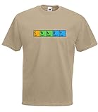 T-Shirt inspiriert von The Big Bang Theory, mit Periodensystem Gr. M, khak