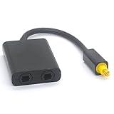 Toslink Audio-Splitter-Adapter 1 in 2, digital, optisch, Glasfaseroptik, Audiokabelschalter, schw