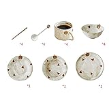 xxy Keramik Weihnachtsgeschirr Set Haushaltsplatte Schüssel Tasse Geschirr Set Rice Bowl Soup Schüssel und Essstäbchen Set (Set : 19 Piece Set B)