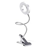 Schreibtischlampe Leseleuchten 360 ° Flexible Gooseneck LED-Buch-Klemmleuchte USB Powered Augenschutz Schreibtischlampe Glare-Free reduzieren Auge Belastung for Home Buch Bett und Schreibtisch L