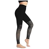 Briskorry Farbverlauf Yogahose Damen Hintern Heben Stretch Leggings High Waistc Elastische Laufhose Lässige Weiche Dehnbare Hose Passend für Joggen Gym Yog